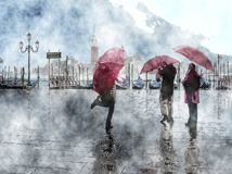 Watercolor rain in Venice by kanes55