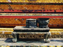 Bench - Wat Arun Temple, Thailand by RawSunlight