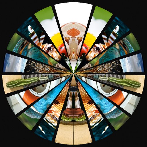 10 Images or Color Stripes Mix V2.0 RADIAL Rings Polar (Effect)