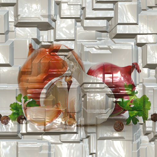 3D Reflective Abstract Blocks Photo Effect (Effect)
