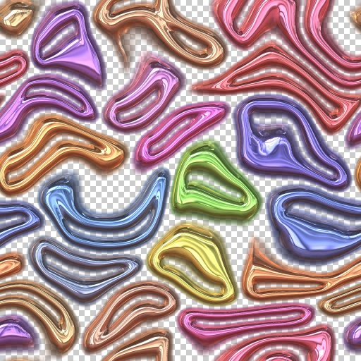 Colorful Distorted Loops & Rectangles (Texture)