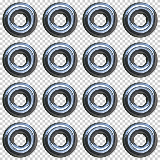 3D Reflective Chrome Metal Eyelets (Texture)