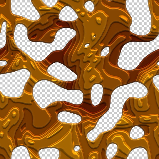 3D Reflective Colorful Squiggly Loops v2.0 (Texture)