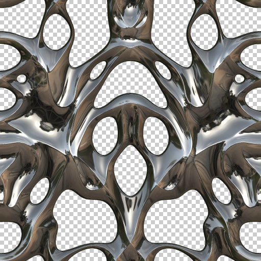 3D Reflective Abstract Metal Art #1 (Texture)