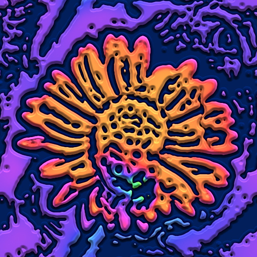 3D Reflective Colorful Ridges & Contours Photo Effect (Effect)