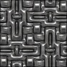 3D Reflective Metallic Abstract Weave