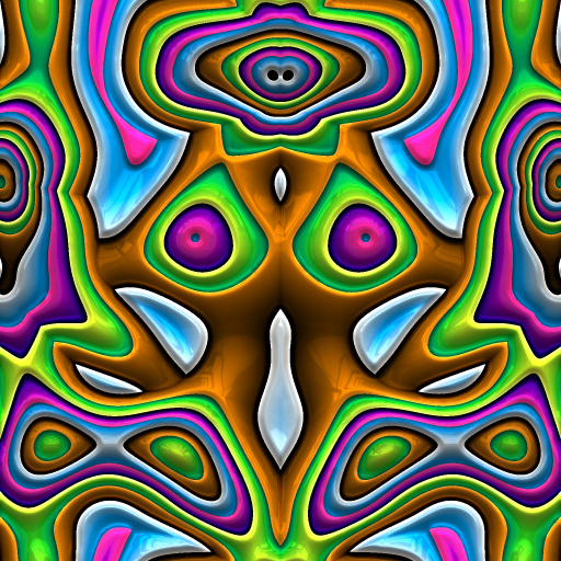 3D Reflective Psychedelic Mirrored Layers (Texture)