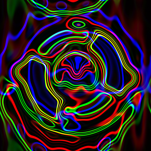 Wavy Neon Lines Photo Effect by DJI