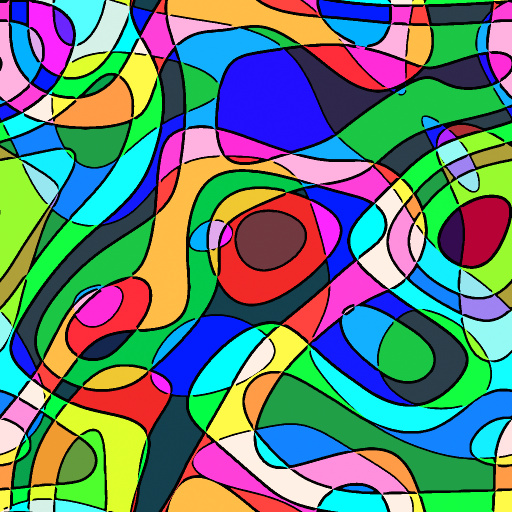 2D Colorful Squiggly Loops and Blobs With Outlines 2.0 by DJI