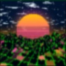 Synthwave landscape