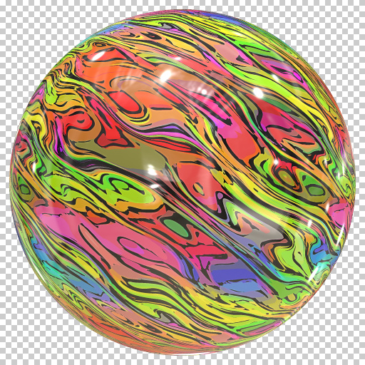 Colorful Abstract Psyche-O-Delic Spheres #3 by DJI
