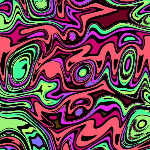 2D Colorful Squiggly Looping Pattern Maker (Texture)