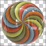 Colorful Spherical Pinwheels