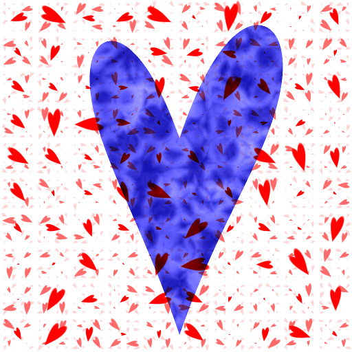 Blue Hearts Pattern (Texture)