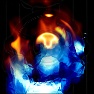 B&W logo fire and ice