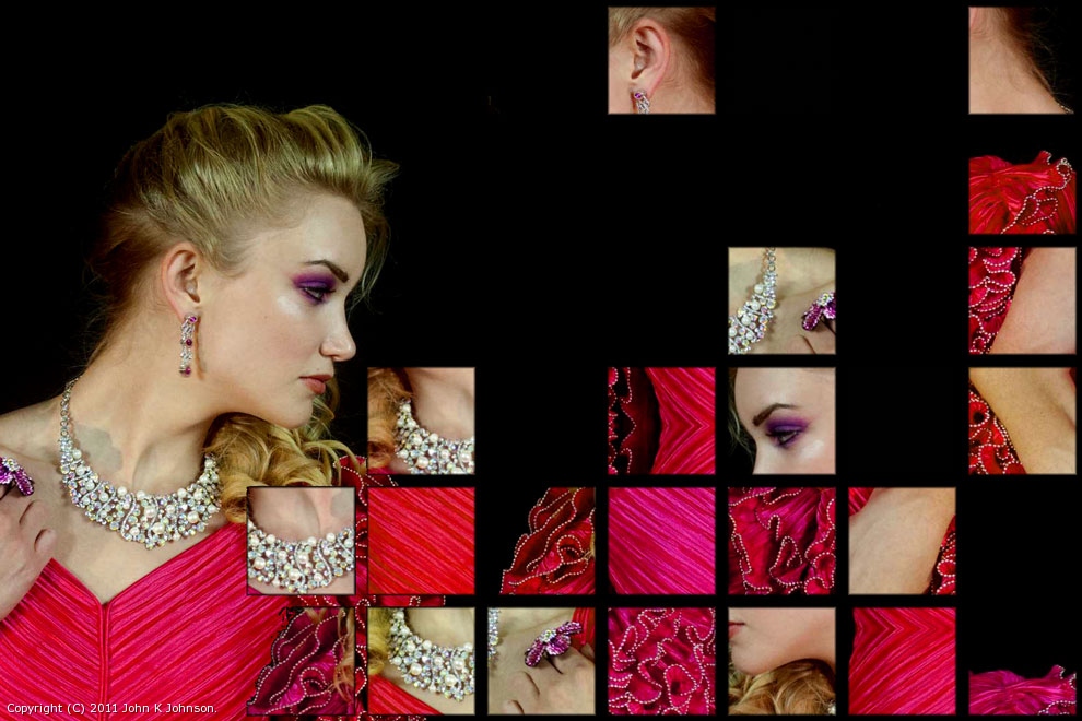Model Breanna with Fragmented Image by JKJohnson