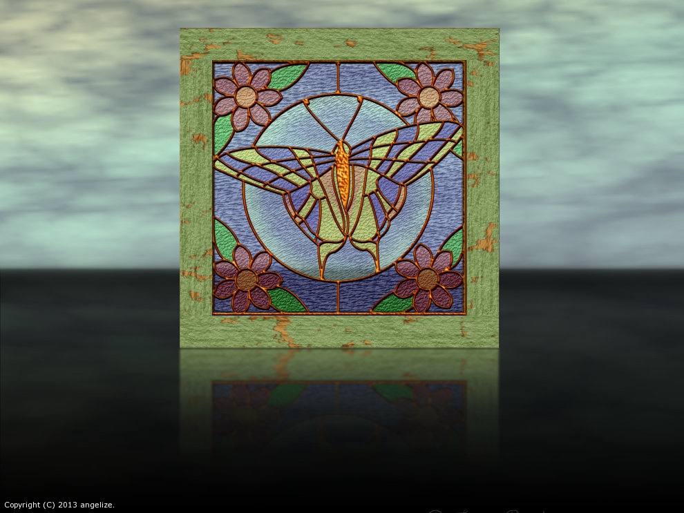 Butterfly Stained Glass Window by angelize