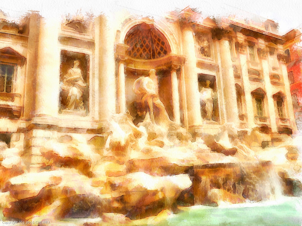 Rome-Trevi_fountain by CHEWEY