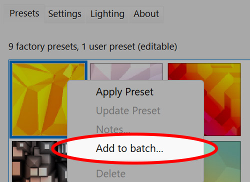 Support for Visual Batch Renderer