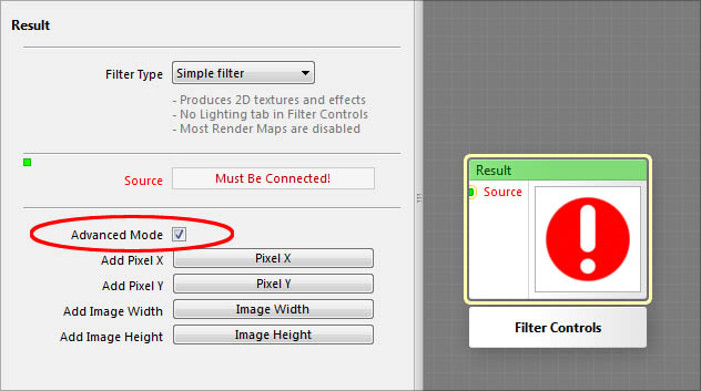 Result component: Advanced Mode