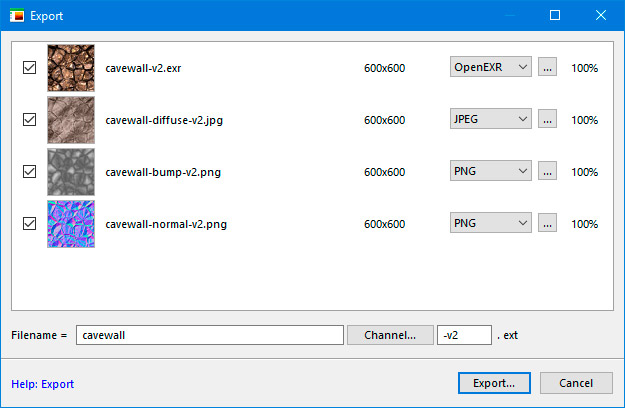 Export Dialog