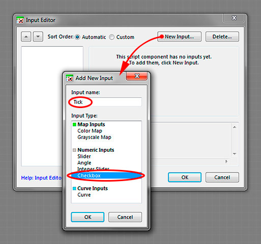 Creating a Checkbox input